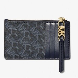 Michael Kors small empire Logo Card Holder - Admiral blue